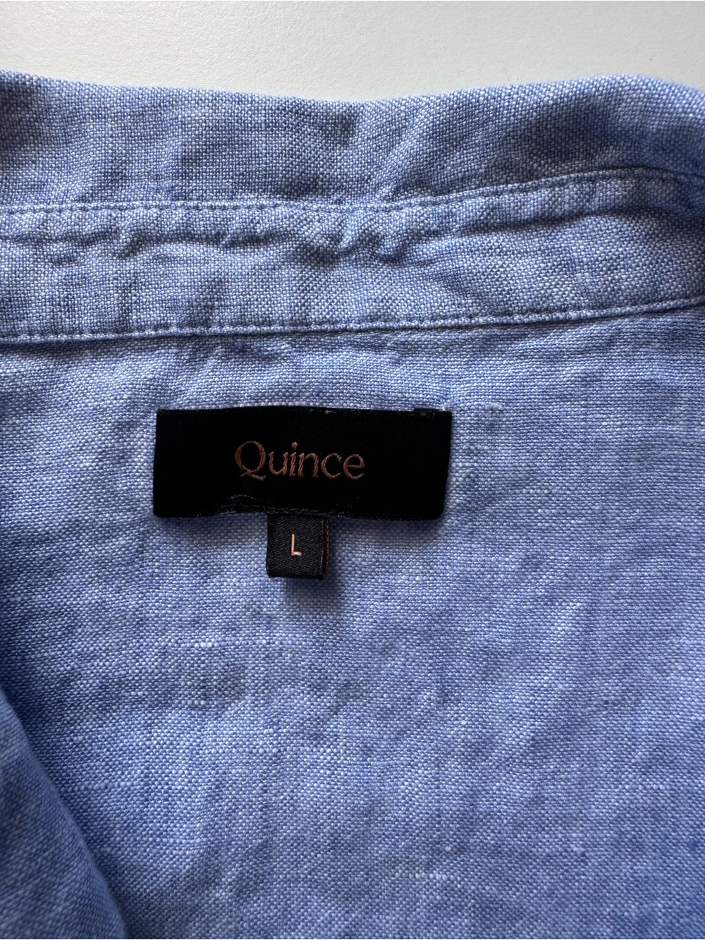 Quince European Linen Popover Mini Dress – French Blue - Picture 8 of 10